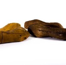 wood shoe lasts - lying on sides - side view